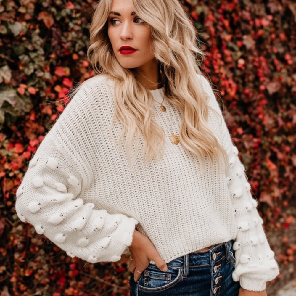 VICI Full Of Cheer Knit Sweater - Ivory - Small